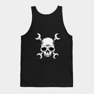 Mechanic Tool with Skull Symbol Tank Top